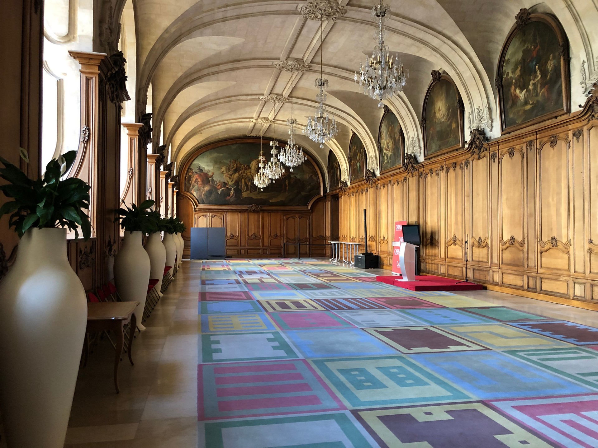 A beautiful room into the abbey, in Caen, in Normandy