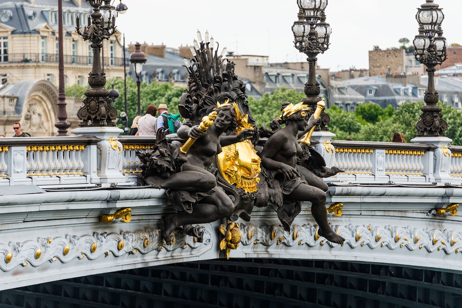 The Nymphs of the Seine on Pont Alexandre III in Paris
